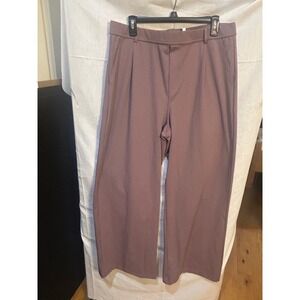 Halara Regular XL Wide Leg Flowy Dress Pants Mauve Polyester Blend Preppy Class